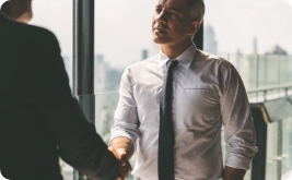 Two men shaking hands